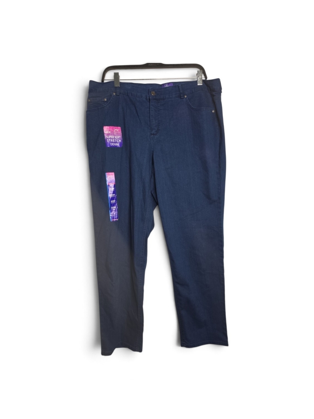 Just My Size Dark Blue Straight Leg Stretch Denim Pants